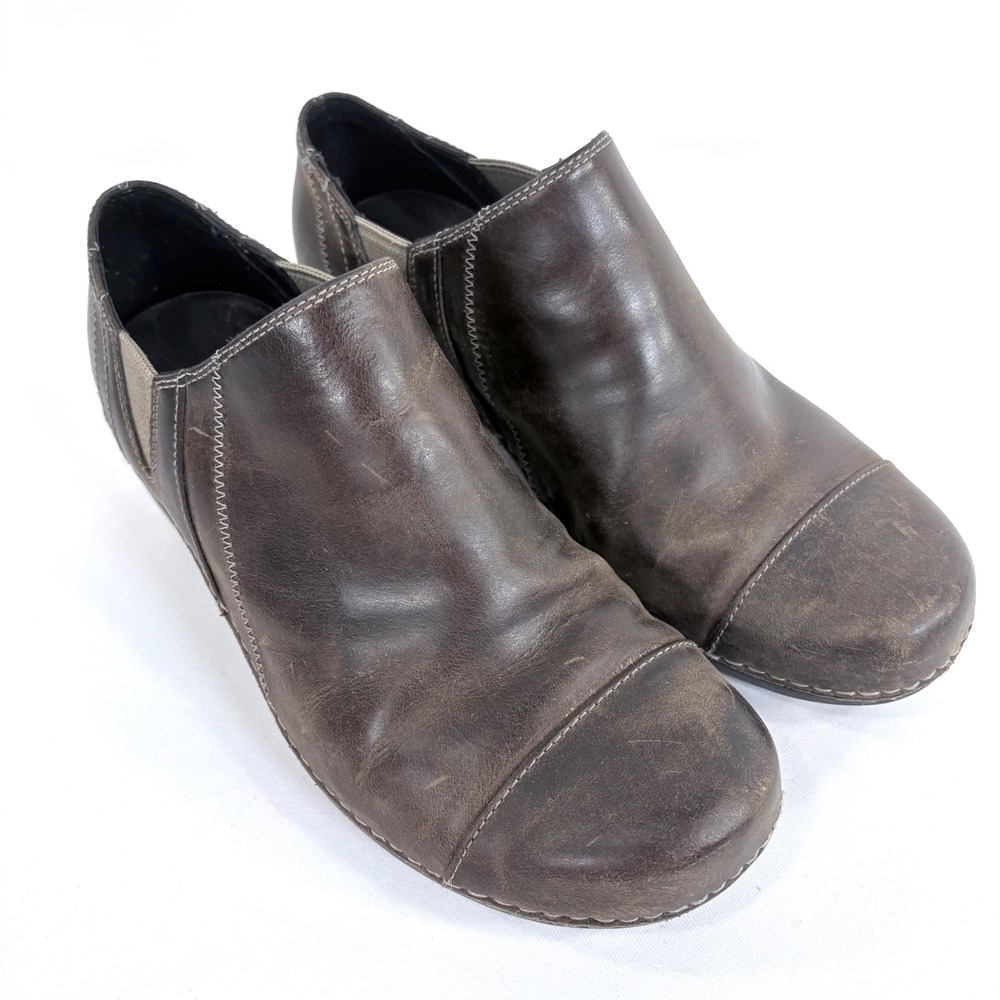 Patagonia Llama Better Clogs Brown Distressed Leather Slip On Shoes Expresso